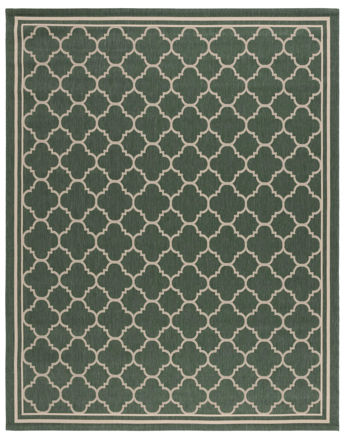 Safavieh Courtyard 10'-0" x 14'-0" Rug in Dark Green / Beige