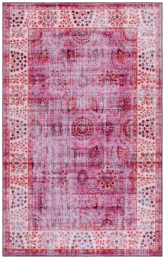 Safavieh Tucson 4'-0" x 6'-0" Rug in Fuchsia / Rust