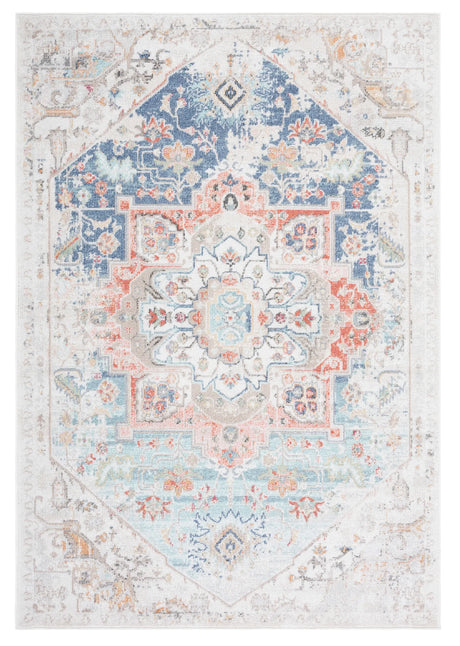 Safavieh Phoenix 500 4'-5" x 6'-5" Rug in Ivory / Blue