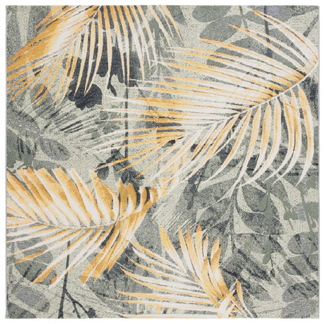 Safavieh Barbados 500 6'-6" x 6'-6" Rug in Green / Black Gold