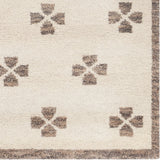 Chandra Lizzie LIZ-57200 Ivory / Brown rug, close-up detail