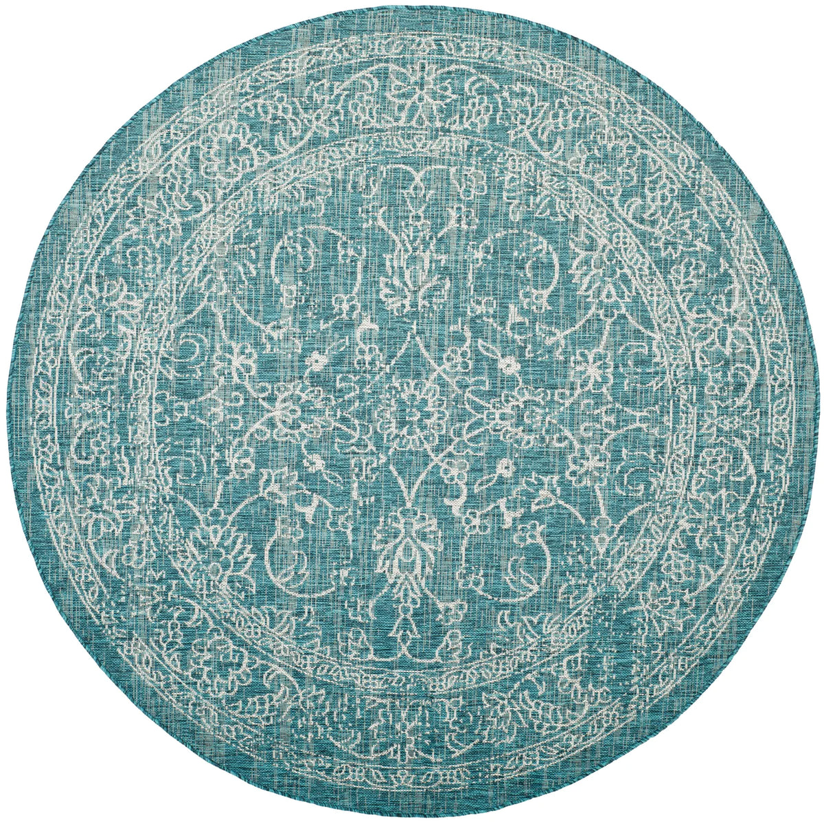 Safavieh Courtyard 6'-7" x 6'-7" Rug in Turquoise