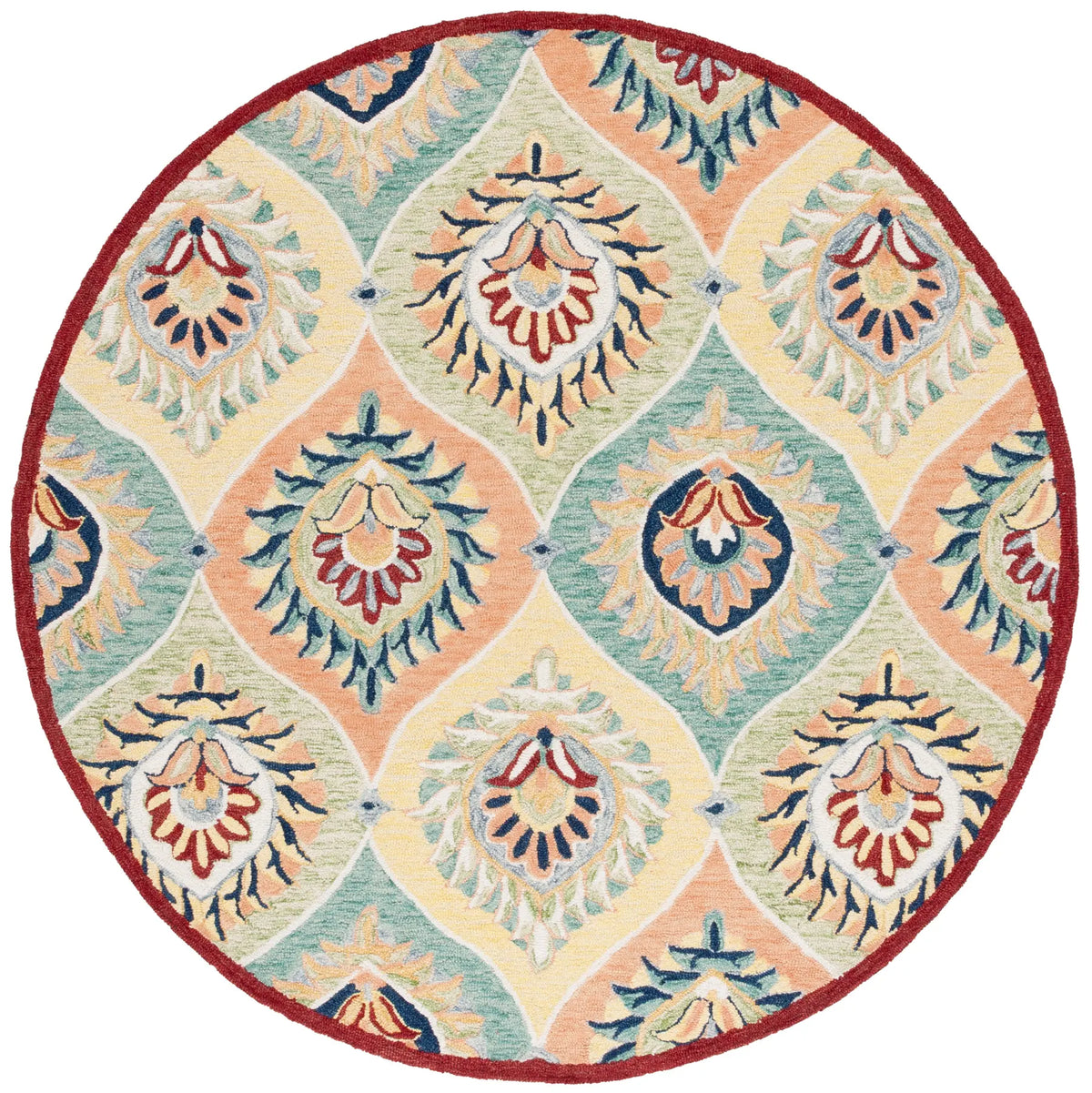 Safavieh Heritage 6'-0" x 6'-0" Rug in Green / Rust