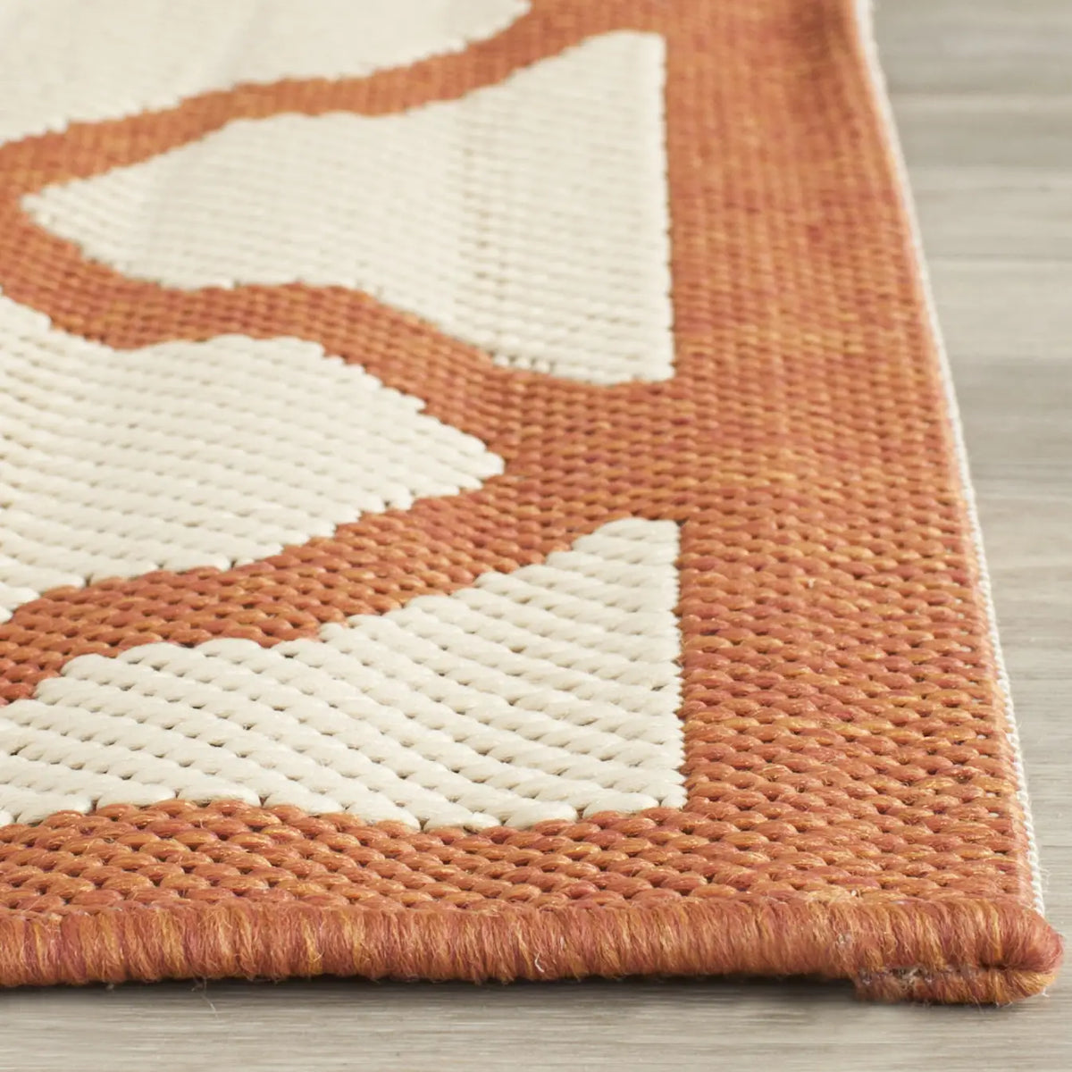 Safavieh Courtyard 2'-7" x 5'-0" Rug in Beige / Terracotta
