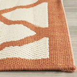 Safavieh Courtyard 2'-7" x 5'-0" Rug in Beige / Terracotta