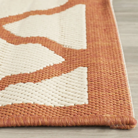 Safavieh Courtyard 2'-7" x 5'-0" Rug in Beige / Terracotta