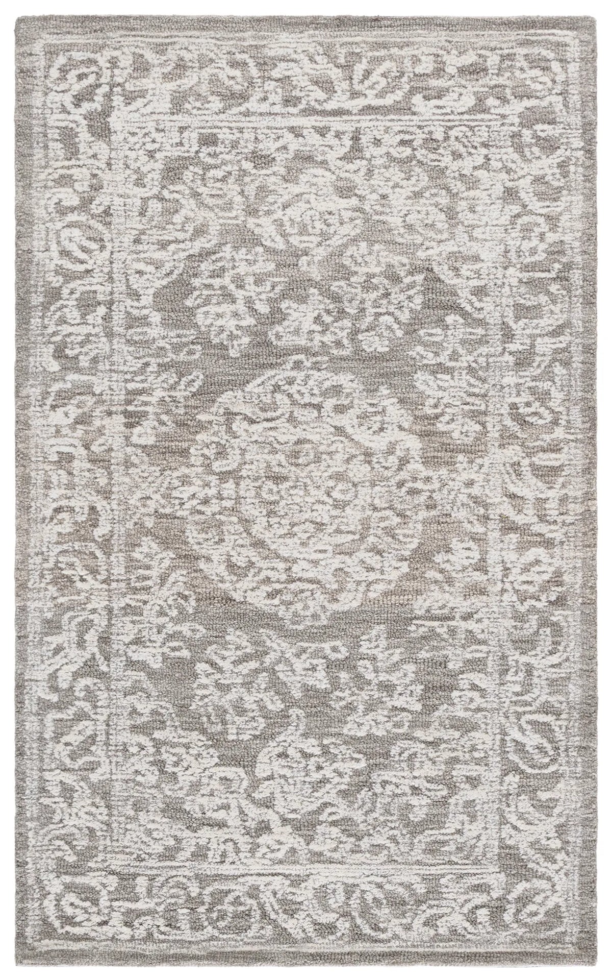 Safavieh Ebony 3'-0" x 5'-0" Rug in Ivory / Dark Grey