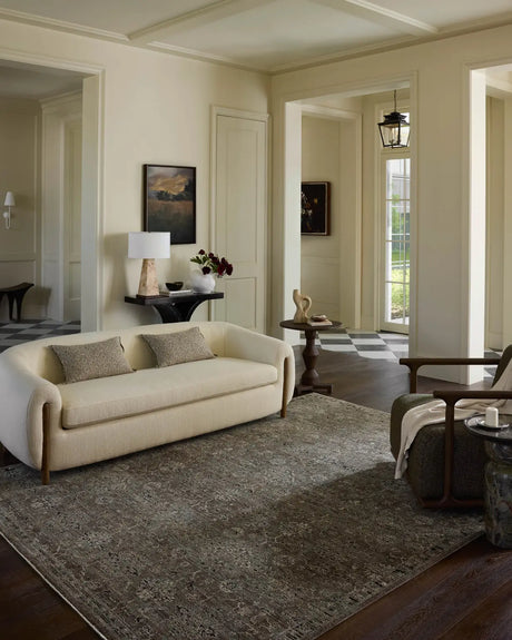 Loloi Briar BRR-06 Bark / Lagoon Rug - room scene 3