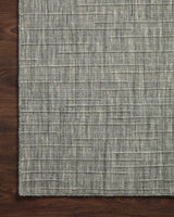 Loloi Brooks Bro-01 Grey Rug - corner on wood
