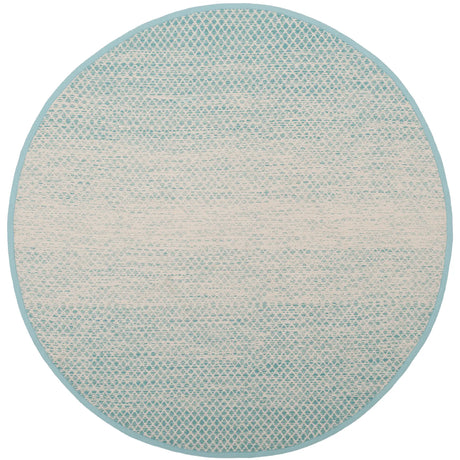Safavieh Montauk 6'-0" x 6'-0" Rug in Turquoise / Ivory