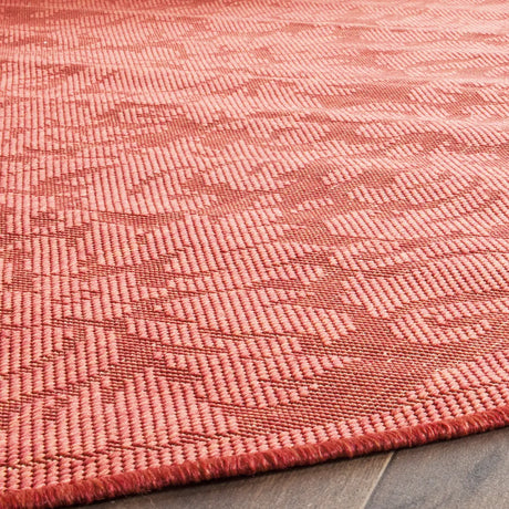Safavieh Courtyard 5'-3" x 5'-3" Rug in Red / Red