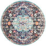 Safavieh Madison 5'-0" x 5'-0" Rug in Black / Teal