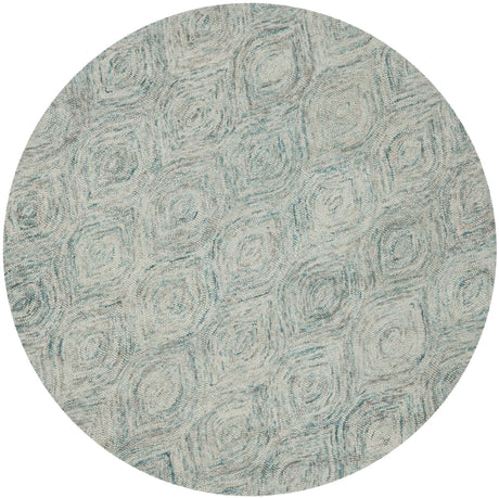 Safavieh Ikat 6'-0" x 6'-0" Rug in Ivory / Sea Blue