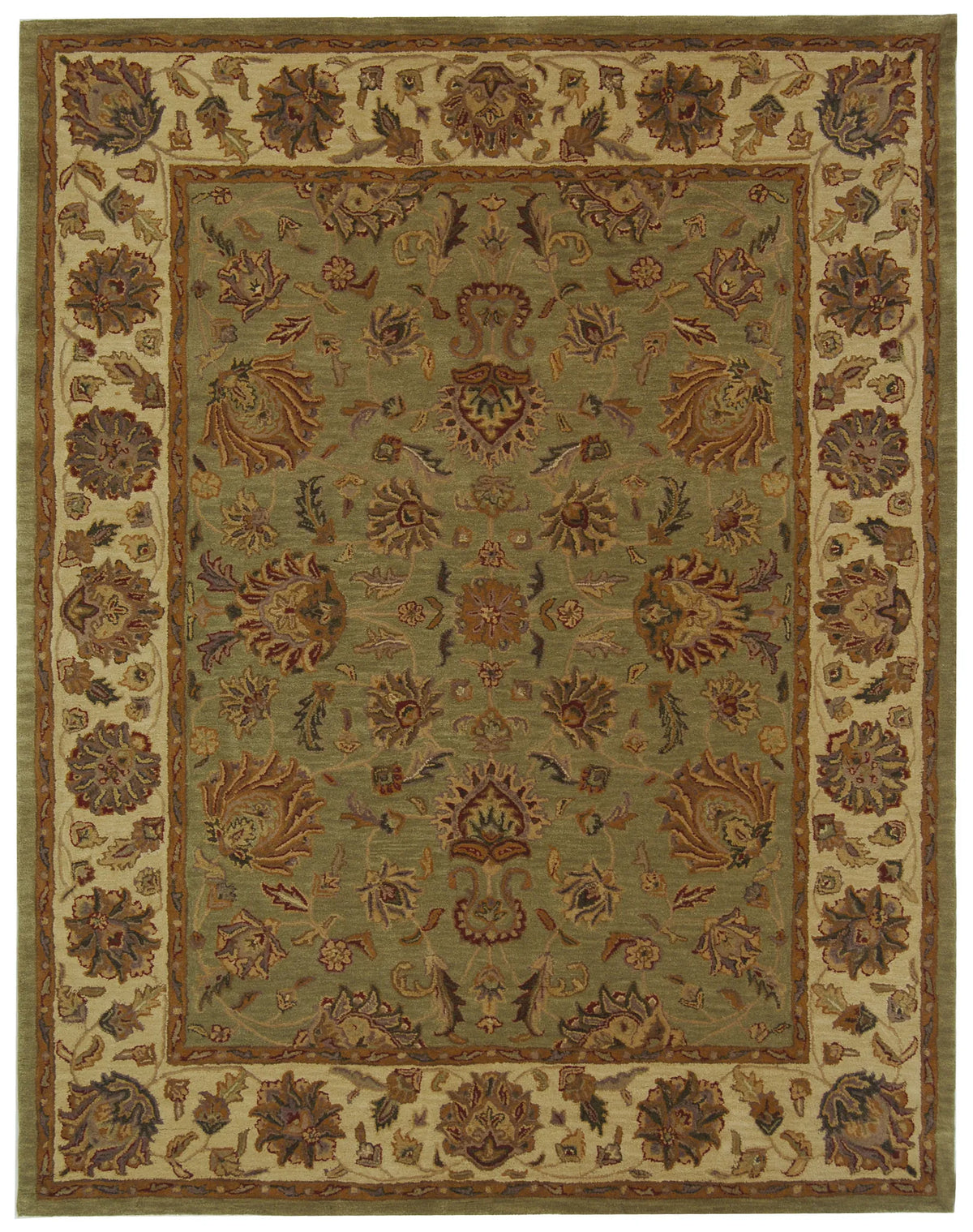 Safavieh Heritage 9'-6" x 13'-6" Rug in Green / Gold