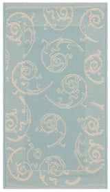 Safavieh Courtyard 2'-0" x 3'-7" Rug in Aqua / Cream