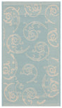 Safavieh Courtyard 2'-0" x 3'-7" Rug in Aqua / Cream
