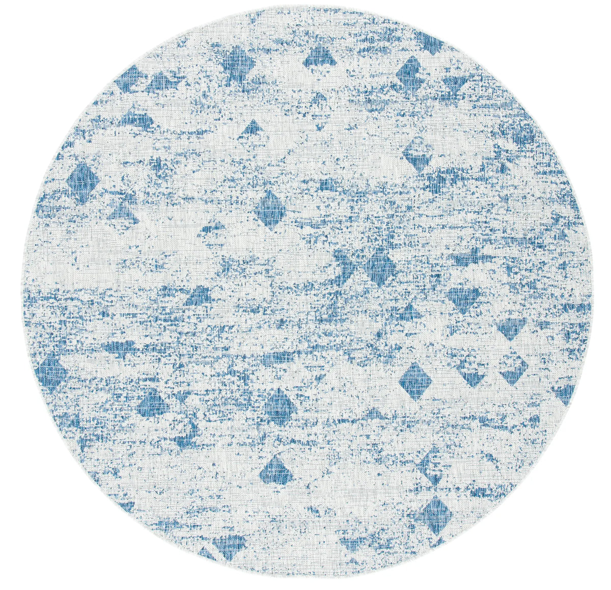 Safavieh Courtyard 6'-7" x 6'-7" Rug in Grey / Navy