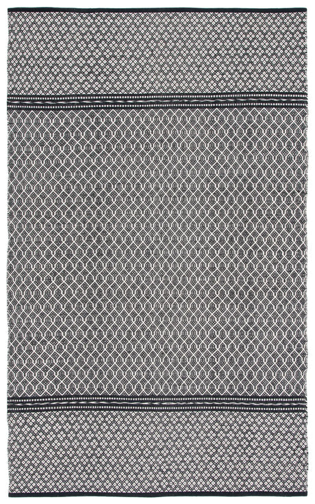 Safavieh Kilim 4'-0" x 6'-0" Rug in Black / Ivory