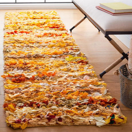 Safavieh Rio Shag 2'-3" x 9'-0" Rug in Gold / Multi