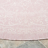 Safavieh Courtyard 6'-7" x 6'-7" Rug in Soft Pink / Ivory
