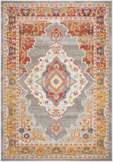 Safavieh Phoenix 100 4'-0" x 6'-0" Rug in Orange / Grey