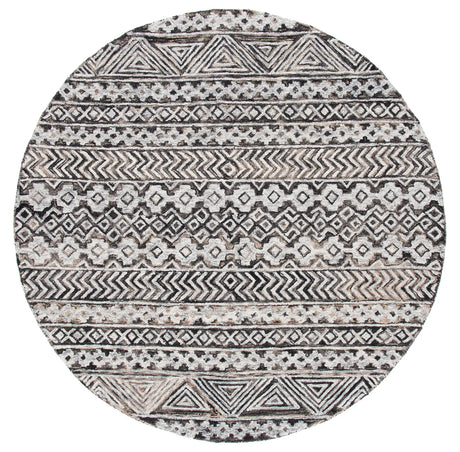 Safavieh Abstract 6'-0" x 6'-0" Rug in Grey / Brown