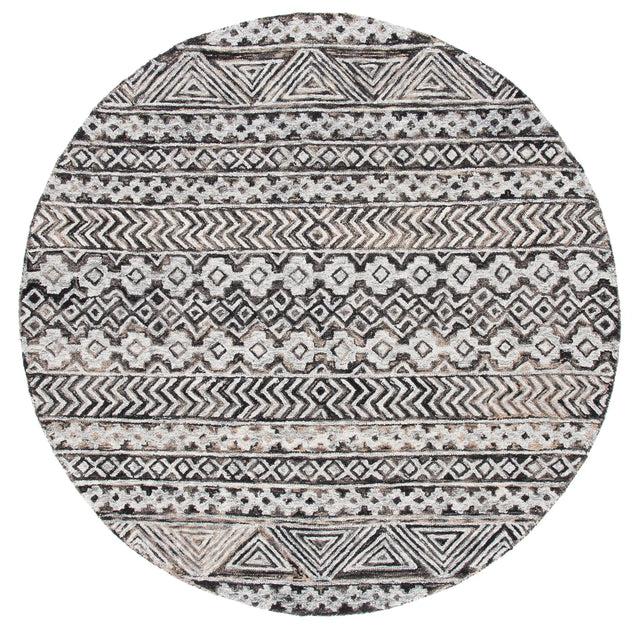 Safavieh Abstract 6'-0" x 6'-0" Rug in Grey / Brown