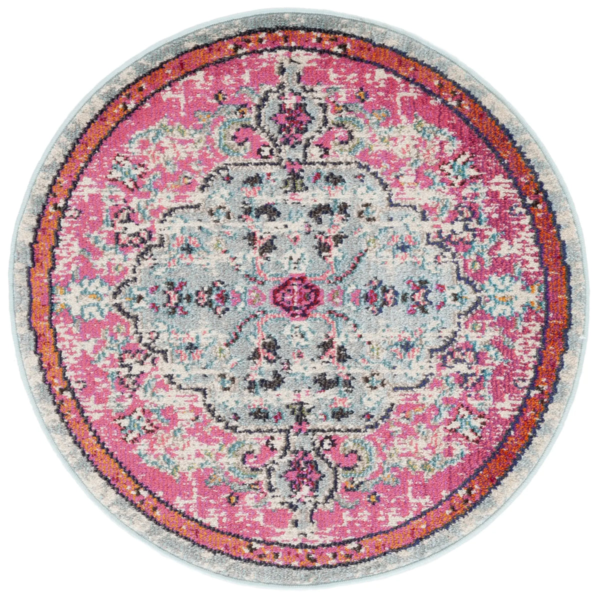 Safavieh Madison 3'-0" x 3'-0" Rug in Fuchsia / Teal