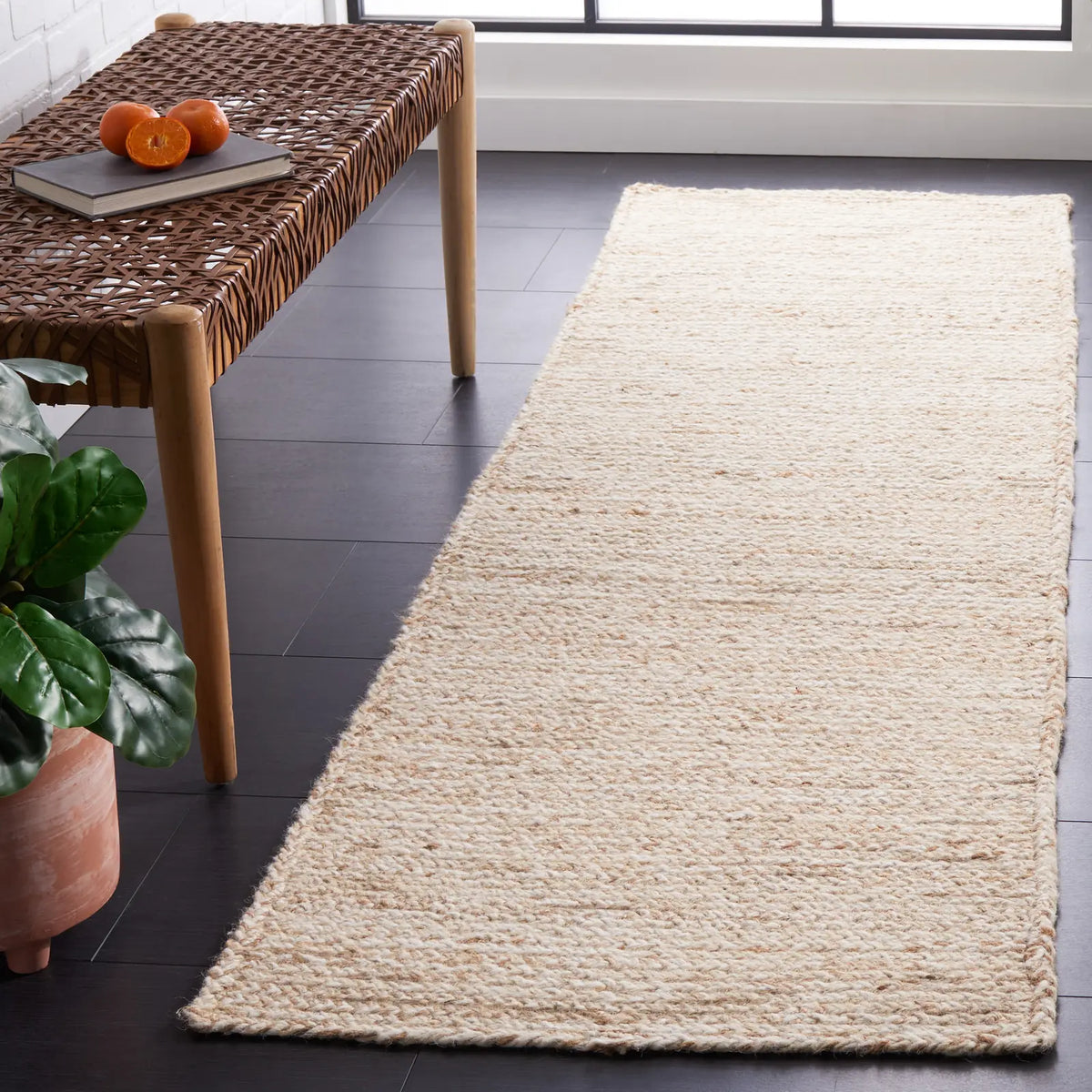 Safavieh Natural Fiber 2'-3" x 8'-0" Rug in Ivory / Natural