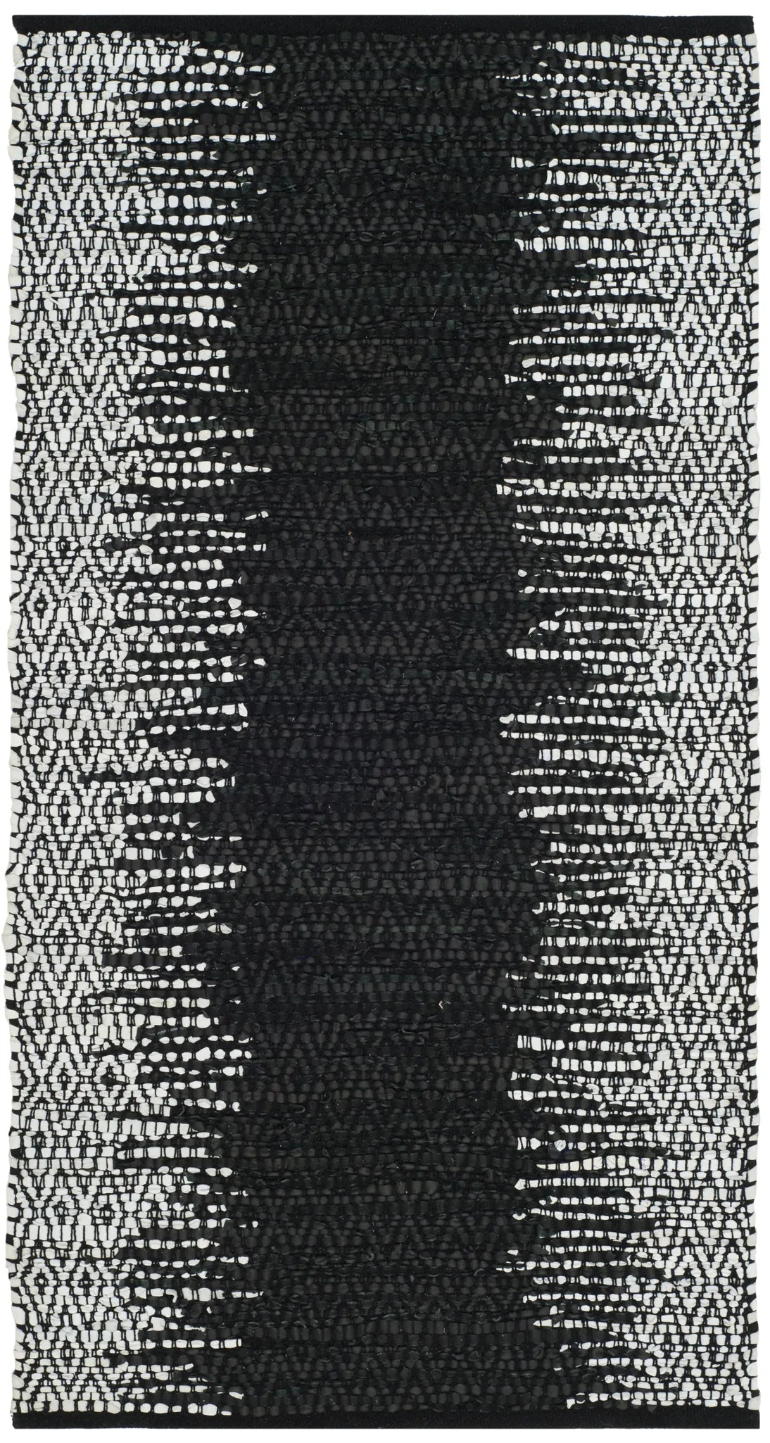 Safavieh Vintage Leather 2'-0" x 3'-0" Rug in Light Grey / Black