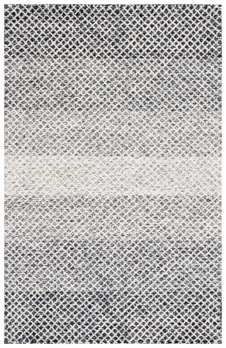 Safavieh Micro-Loop 4'-0" x 6'-0" Rug in Black / Ivory