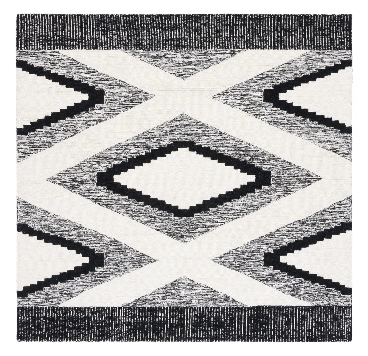Safavieh Casablanca 6'-0" x 6'-0" Rug in Ivory / Black