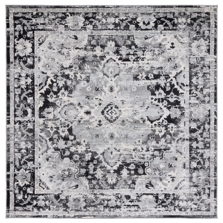Safavieh Madison 6'-7" x 6'-7" Rug in Black / Grey