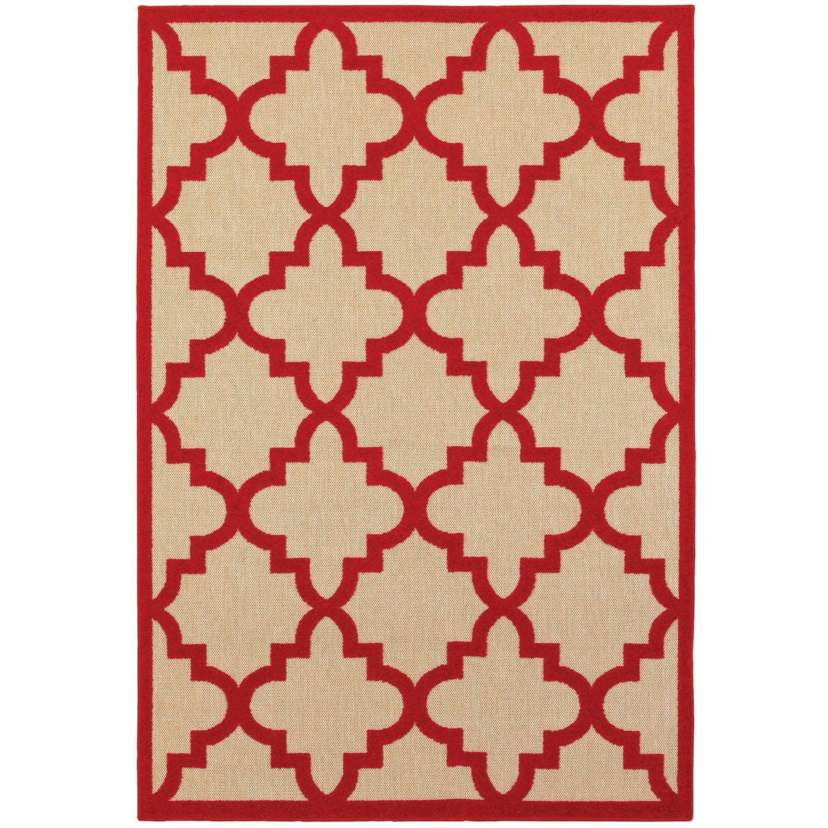 Oriental Weavers Sphinx Cayman 660R9 Sand / Red Rugs - main flat