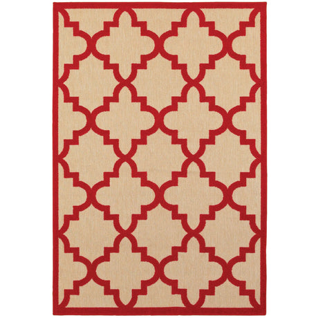 Oriental Weavers Sphinx Cayman 660R9 Sand / Red Rugs - main flat