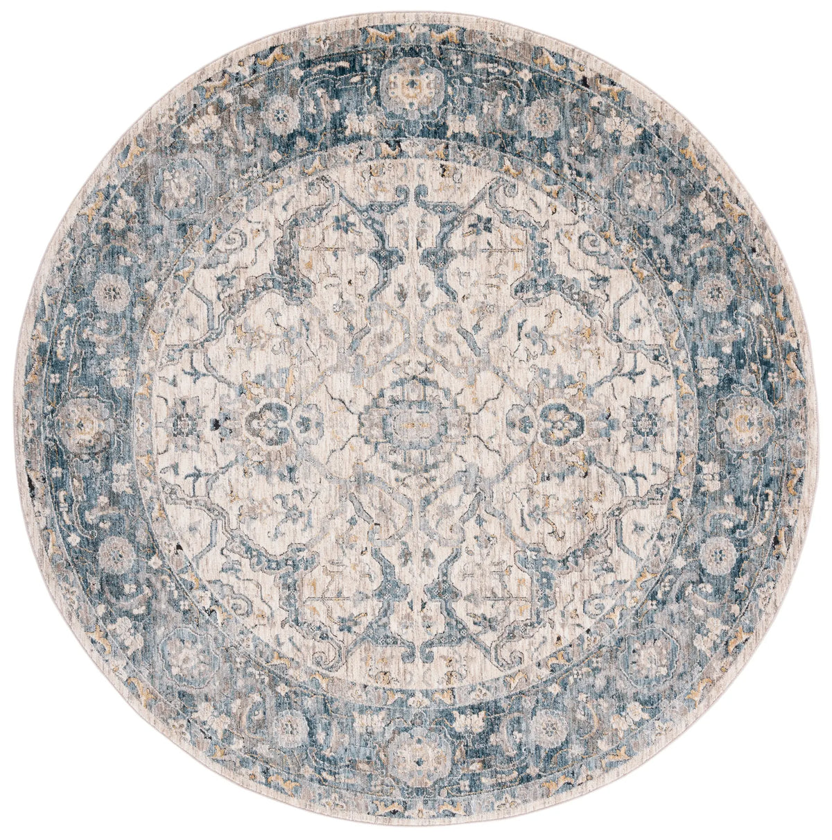 Safavieh Valencia 6'-4" x 6'-4" Rug in Ivory / Blue