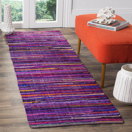 Safavieh Rag Rug 2'-3" x 6'-0" Rug in Purple / Multi