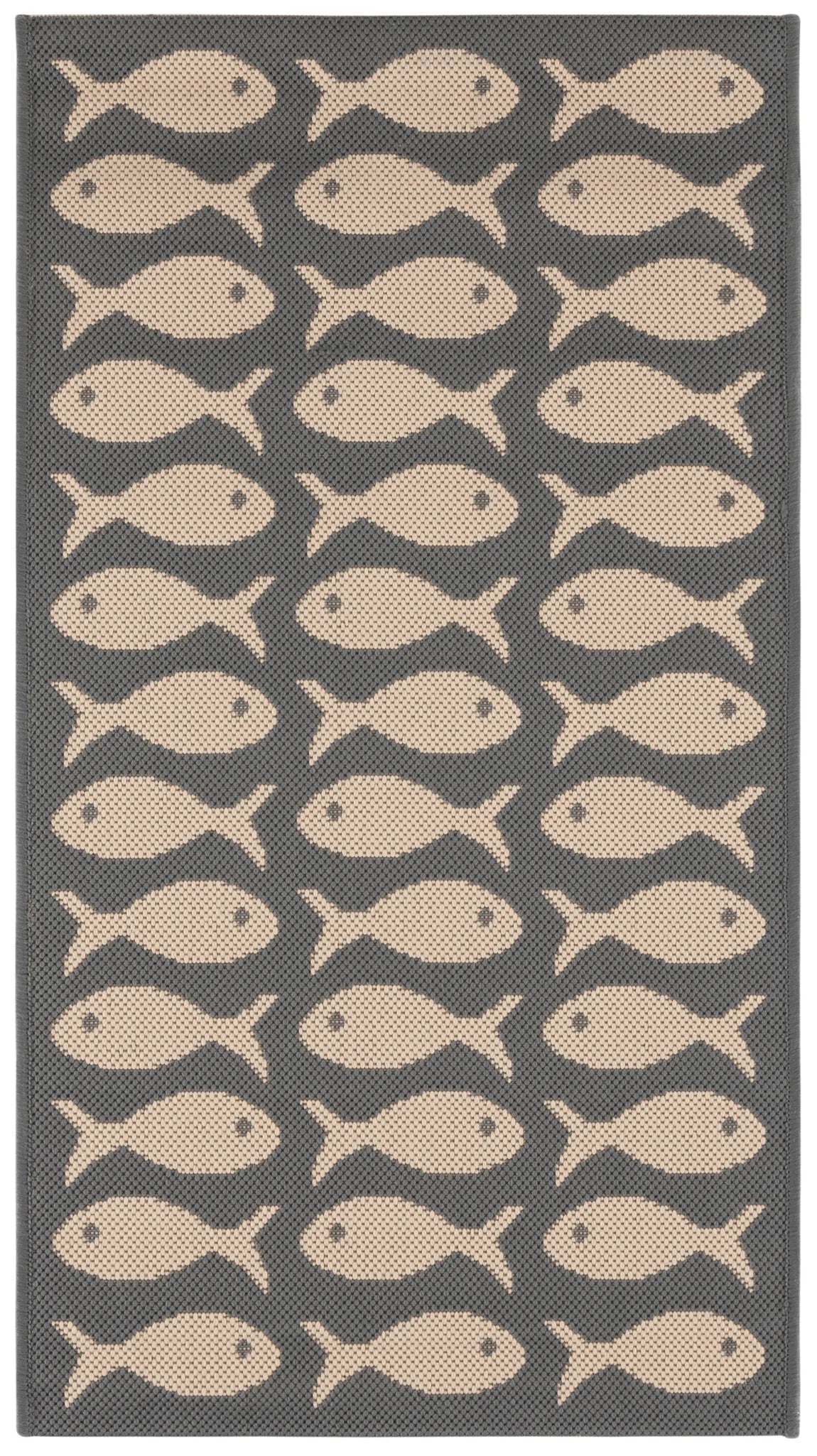 Safavieh Courtyard 2'-0" x 3'-7" Rug in Grey / Beige
