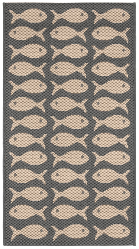Safavieh Courtyard 2'-0" x 3'-7" Rug in Grey / Beige