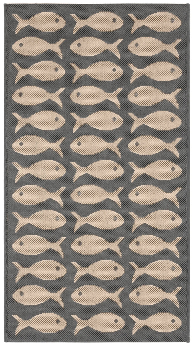 Safavieh Courtyard 2'-0" x 3'-7" Rug in Grey / Beige