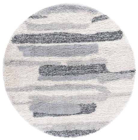 Safavieh Fontana Shag  800 6'-7" x 6'-7" Rug in Grey / Ivory