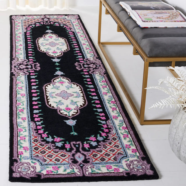 Safavieh Bellagio 2'-3" x 8'-0" Rug in Black / Ivory