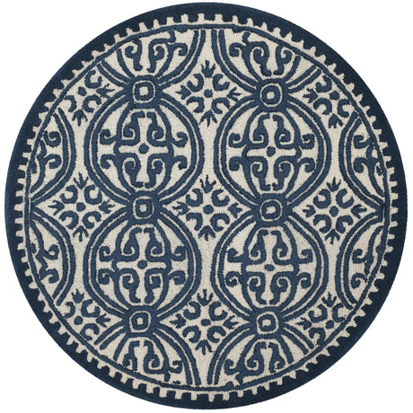 Safavieh Cambridge 4'-0" x 4'-0" Rug in Ivory / Navy