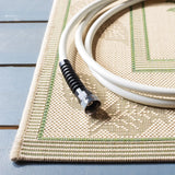 Safavieh Courtyard 4'-0" x 5'-7" Rug in Natural / Olive
