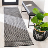 Safavieh Kilim 2'-3" x 9'-0" Rug in Black / Ivory