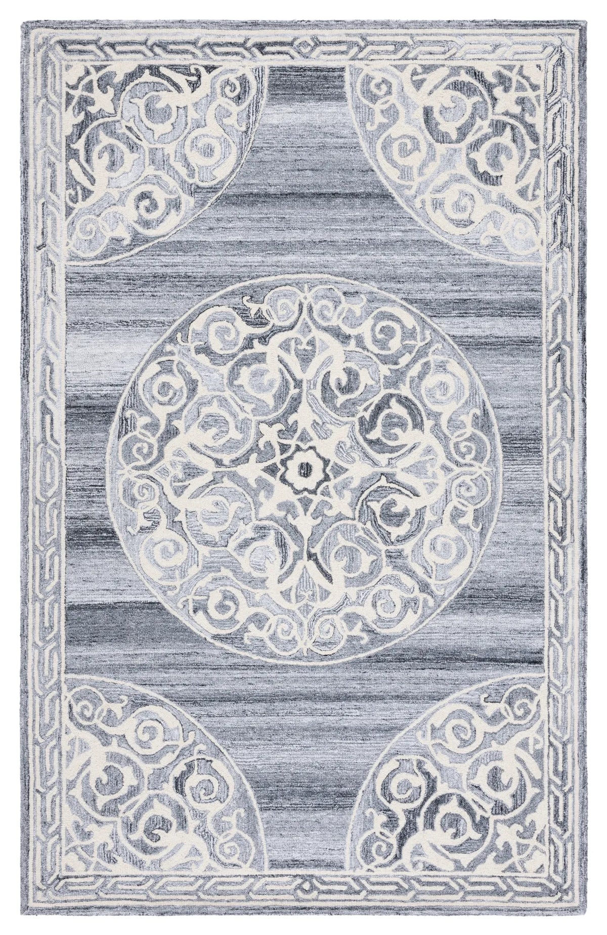 Safavieh Metro 4'-0" x 6'-0" Rug in Grey / Ivory