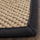 Safavieh Natural Fiber 2'-6" x 10'-0" Rug in Maize / Black