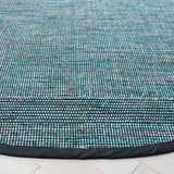 Safavieh Montauk 6'-0" x 6'-0" Rug in Turquoise / Black