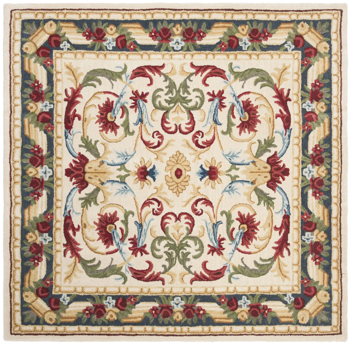 Safavieh Blossom 6'-0" x 6'-0" Rug in Ivory / Green