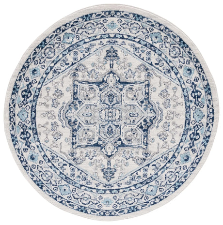 Safavieh Tulum 6'-7" x 6'-7" Rug in Ivory / Blue
